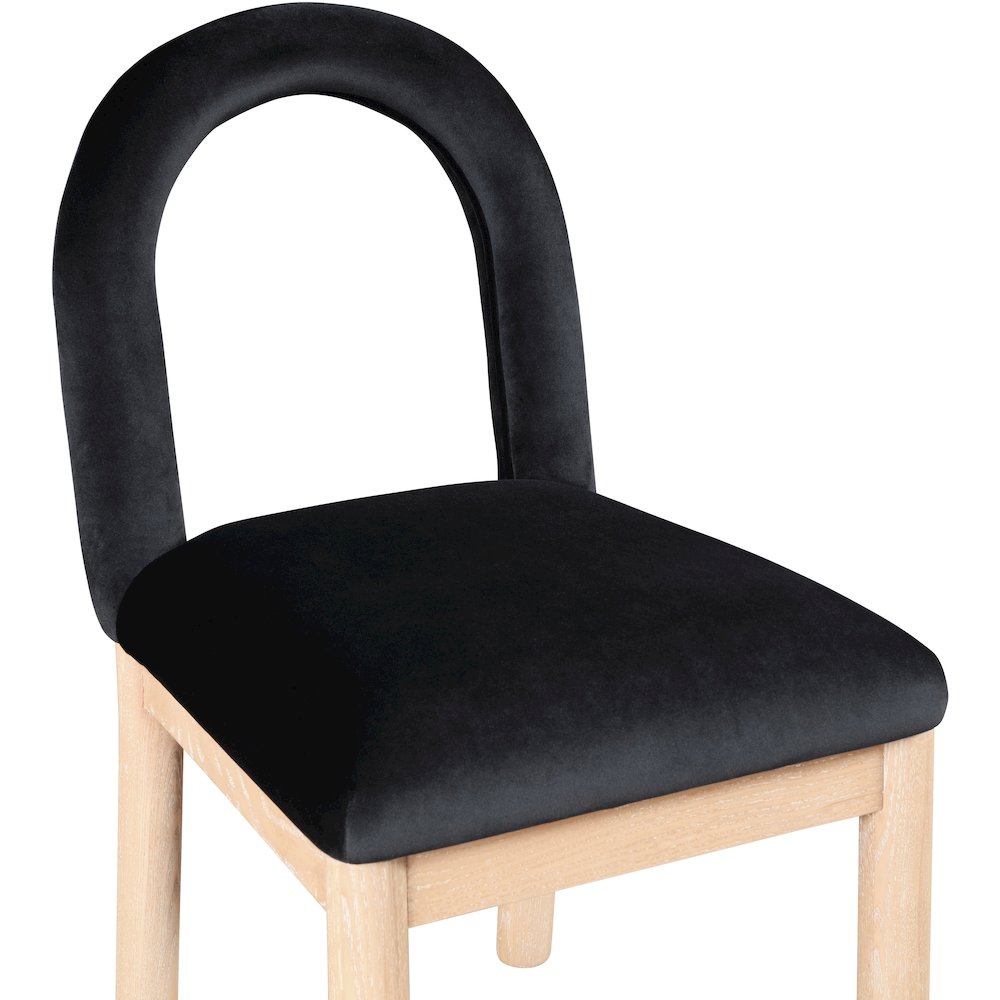 Conrad Black Velvet Dining Chair. Picture 6