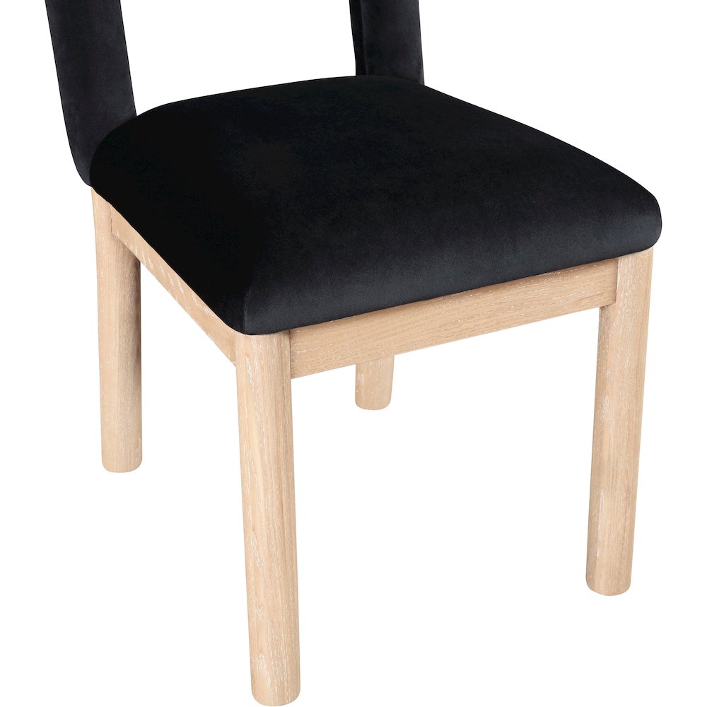 Conrad Black Velvet Dining Chair. Picture 7