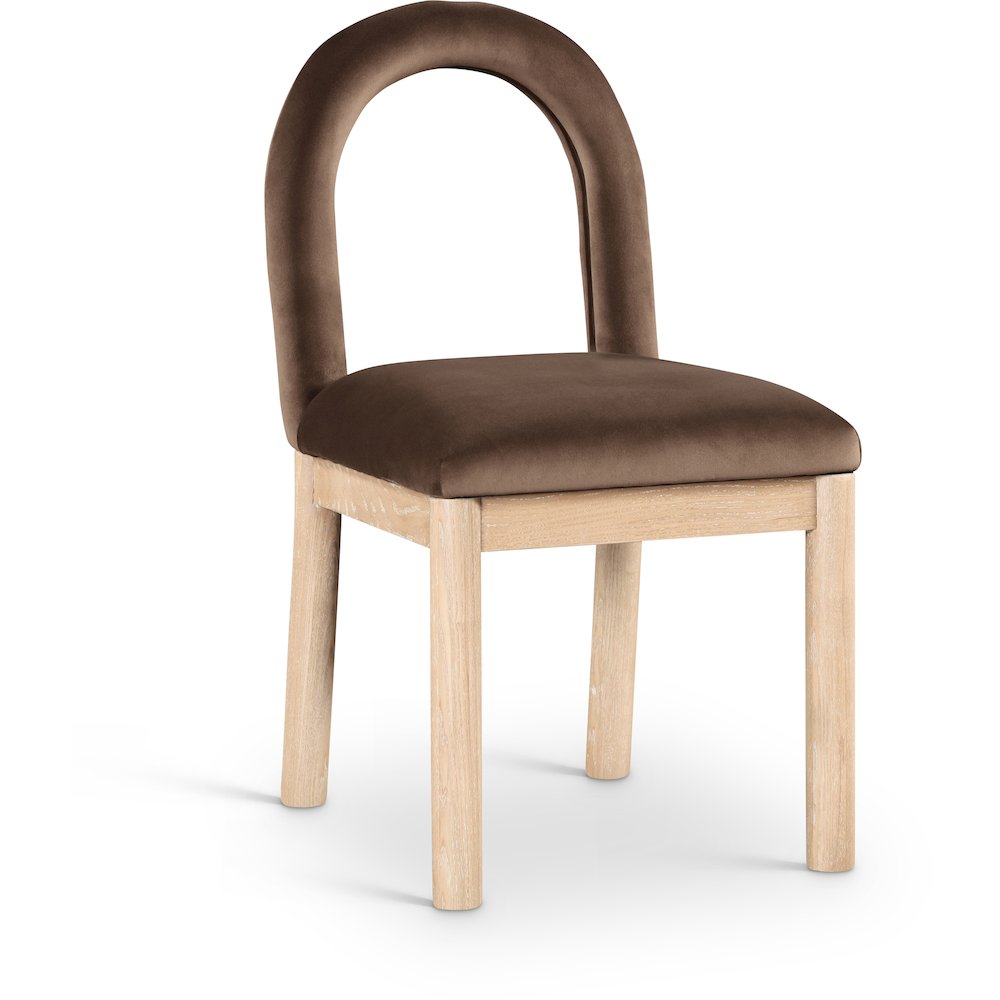 Conrad Brown Velvet Dining Chair. Picture 1