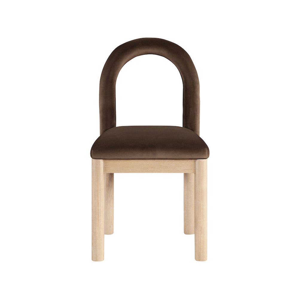 Conrad Brown Velvet Dining Chair. Picture 3