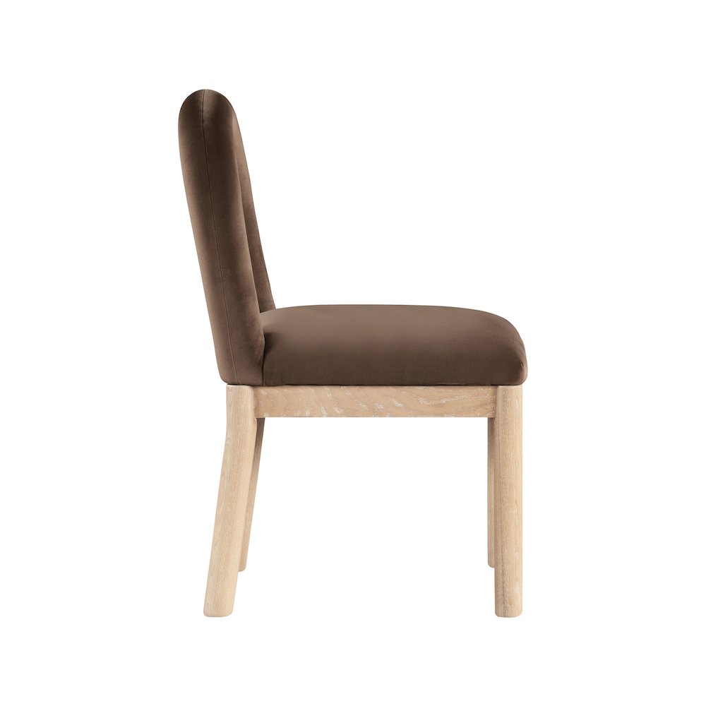 Conrad Brown Velvet Dining Chair. Picture 4