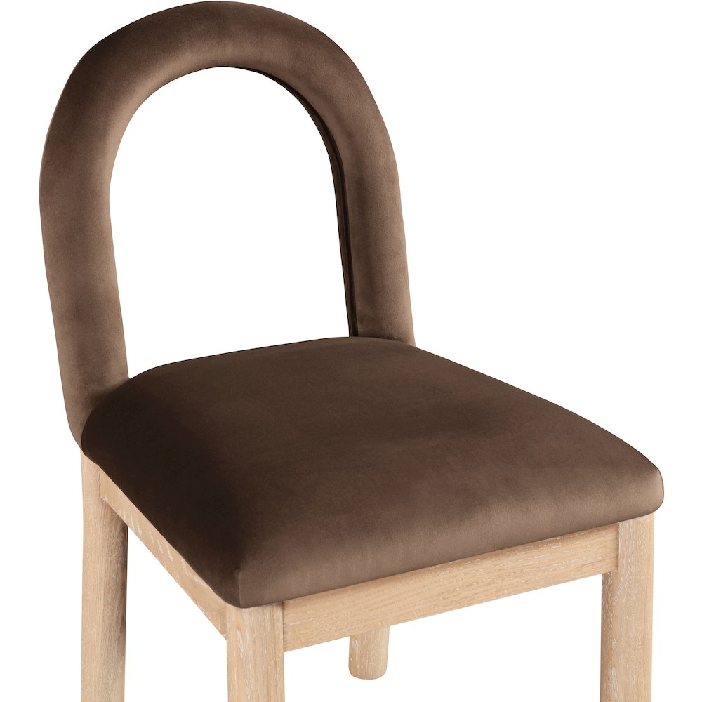 Conrad Brown Velvet Dining Chair. Picture 6
