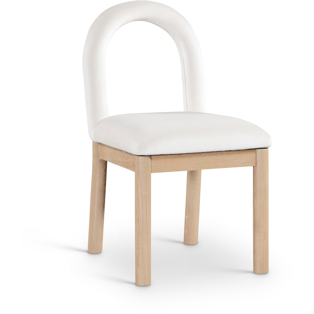 Conrad Cream Velvet Dining Chair. Picture 1