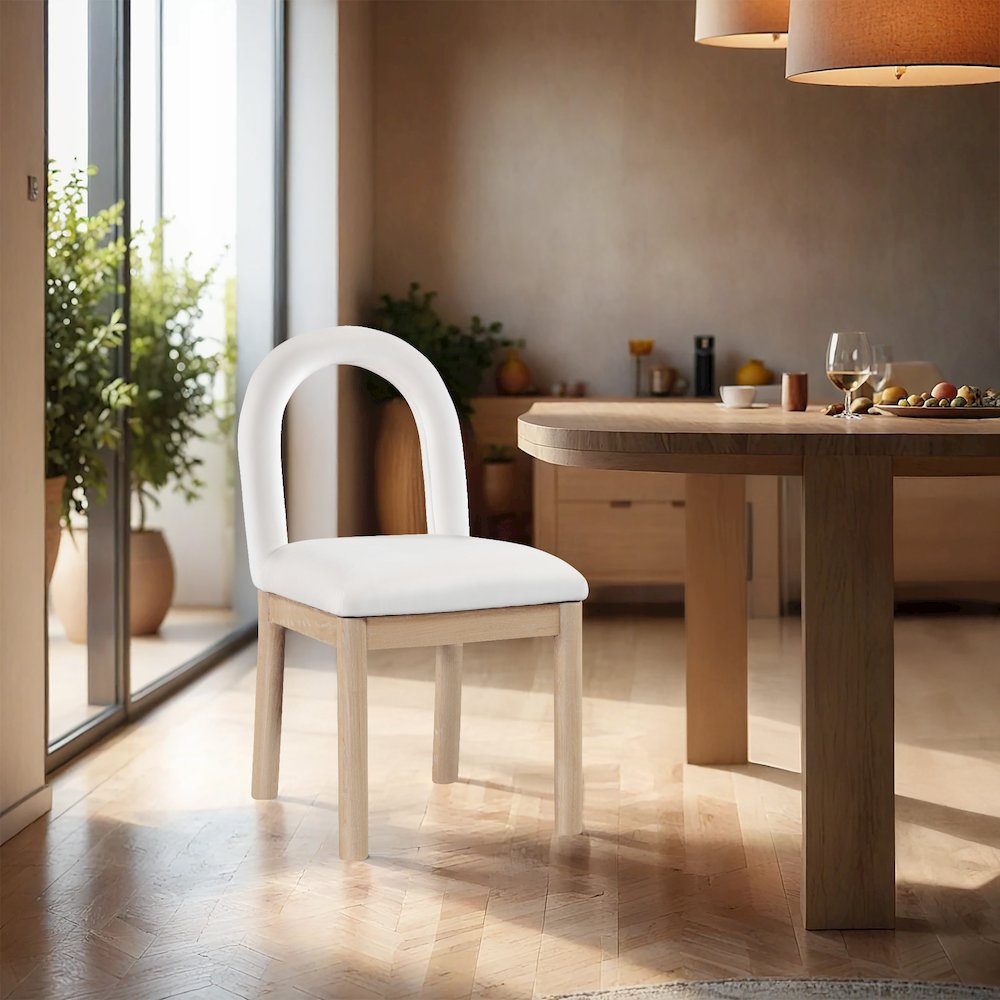 Conrad Cream Velvet Dining Chair. Picture 2