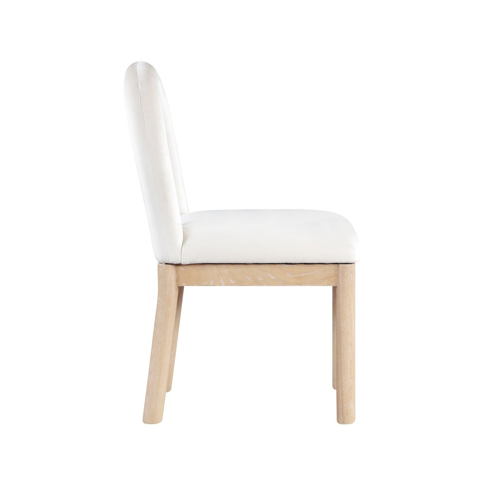 Conrad Cream Velvet Dining Chair. Picture 4