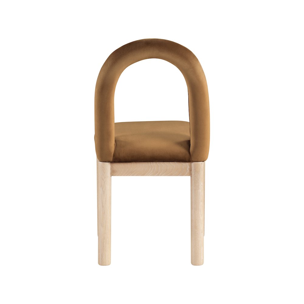 Conrad Saddle Velvet Dining Chair. Picture 5