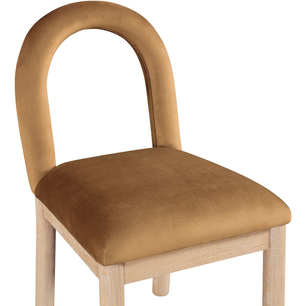 Conrad Saddle Velvet Dining Chair. Picture 6