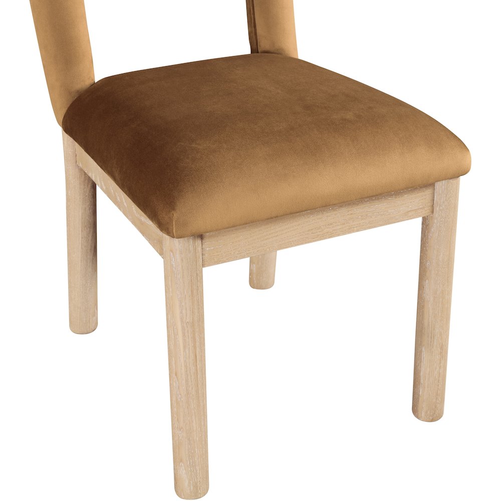 Conrad Saddle Velvet Dining Chair. Picture 7