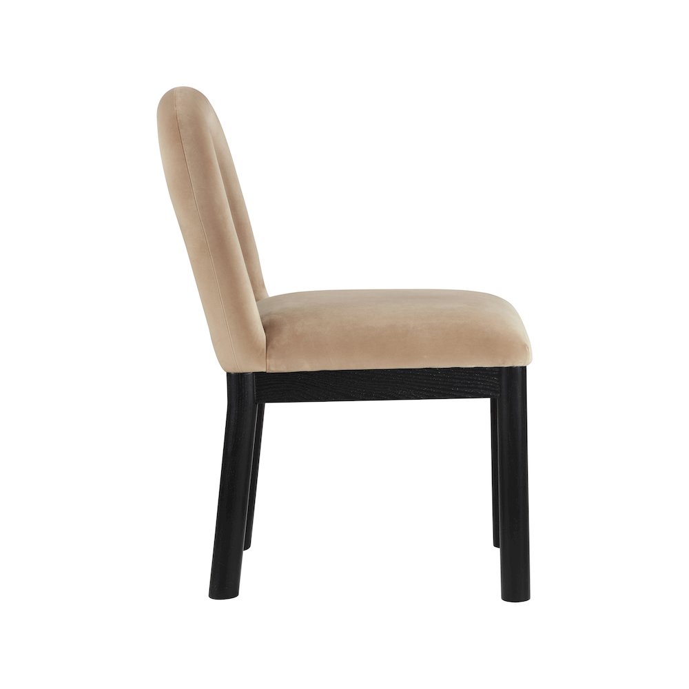Conrad Beige Velvet Dining Chair. Picture 4