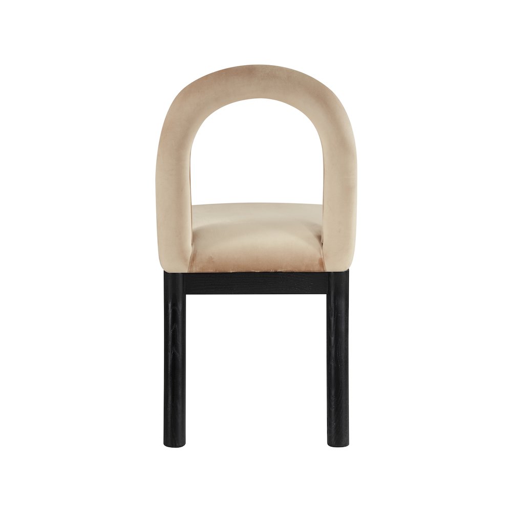 Conrad Beige Velvet Dining Chair. Picture 5