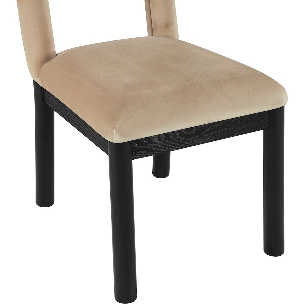 Conrad Beige Velvet Dining Chair. Picture 7