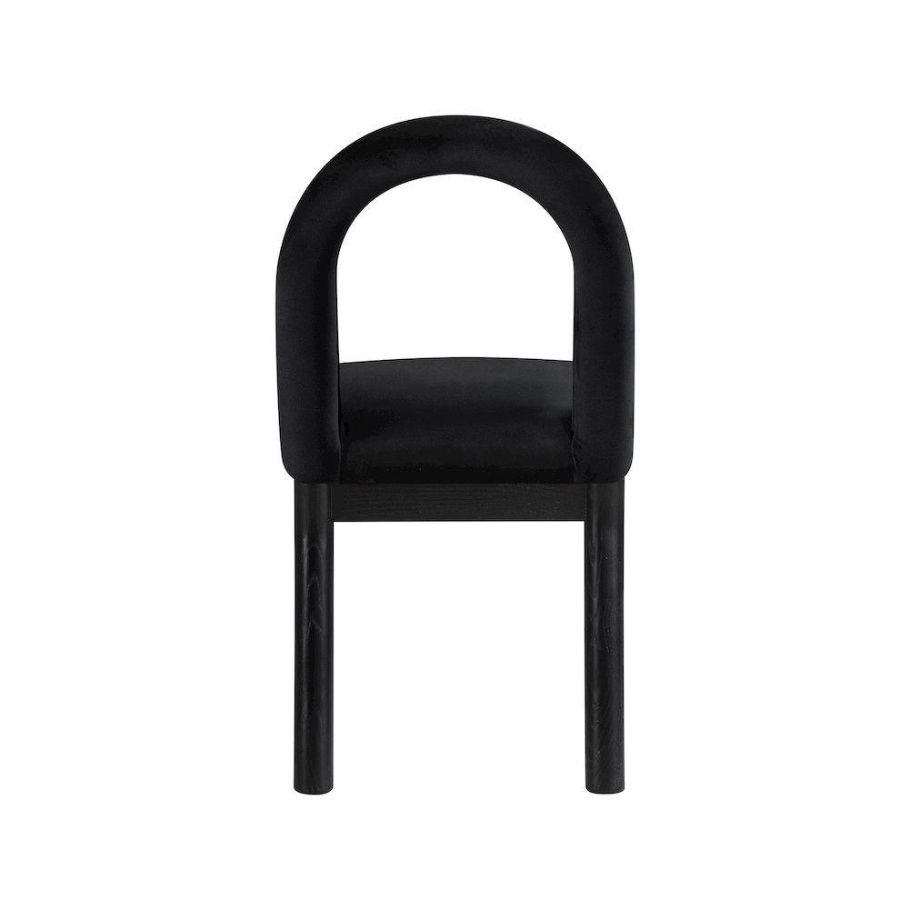 Conrad Black Velvet Dining Chair. Picture 5