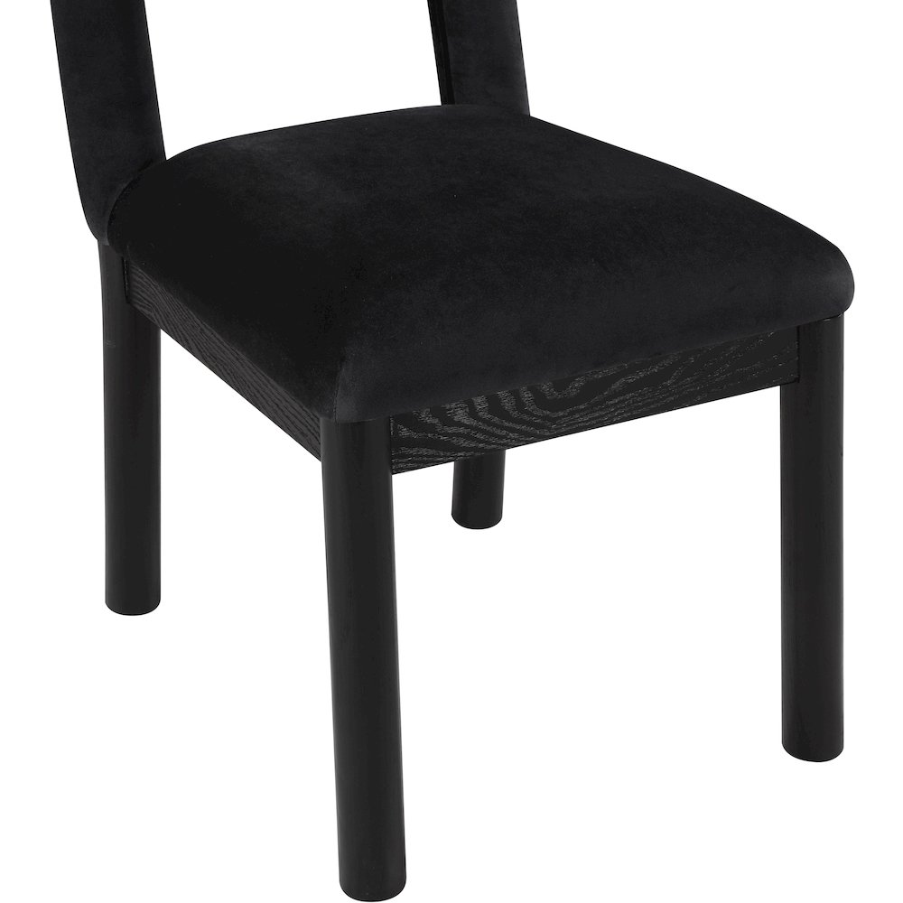 Conrad Black Velvet Dining Chair. Picture 7