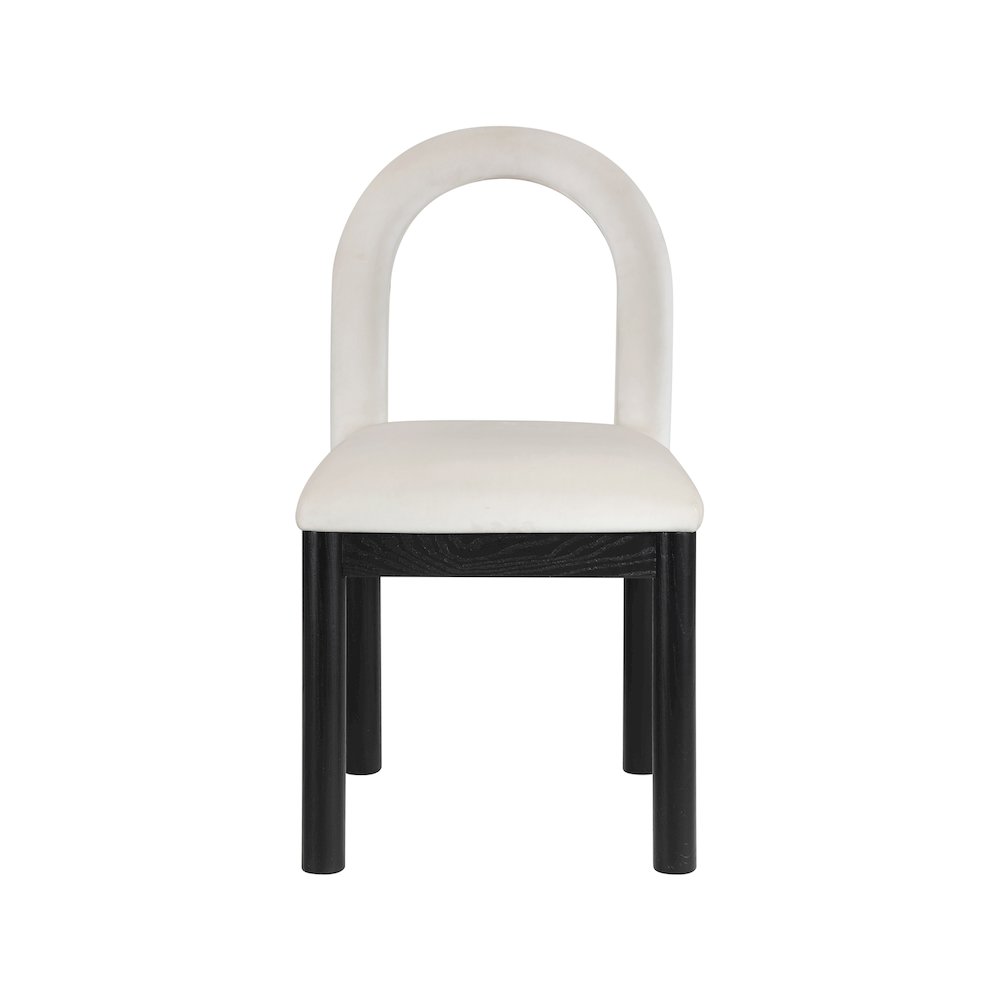 Conrad Cream Velvet Dining Chair. Picture 3