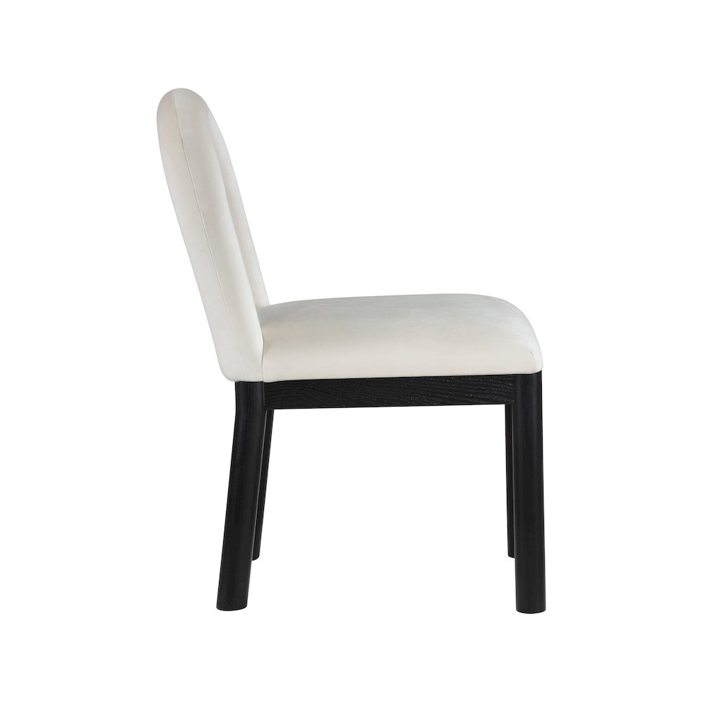 Conrad Cream Velvet Dining Chair. Picture 4