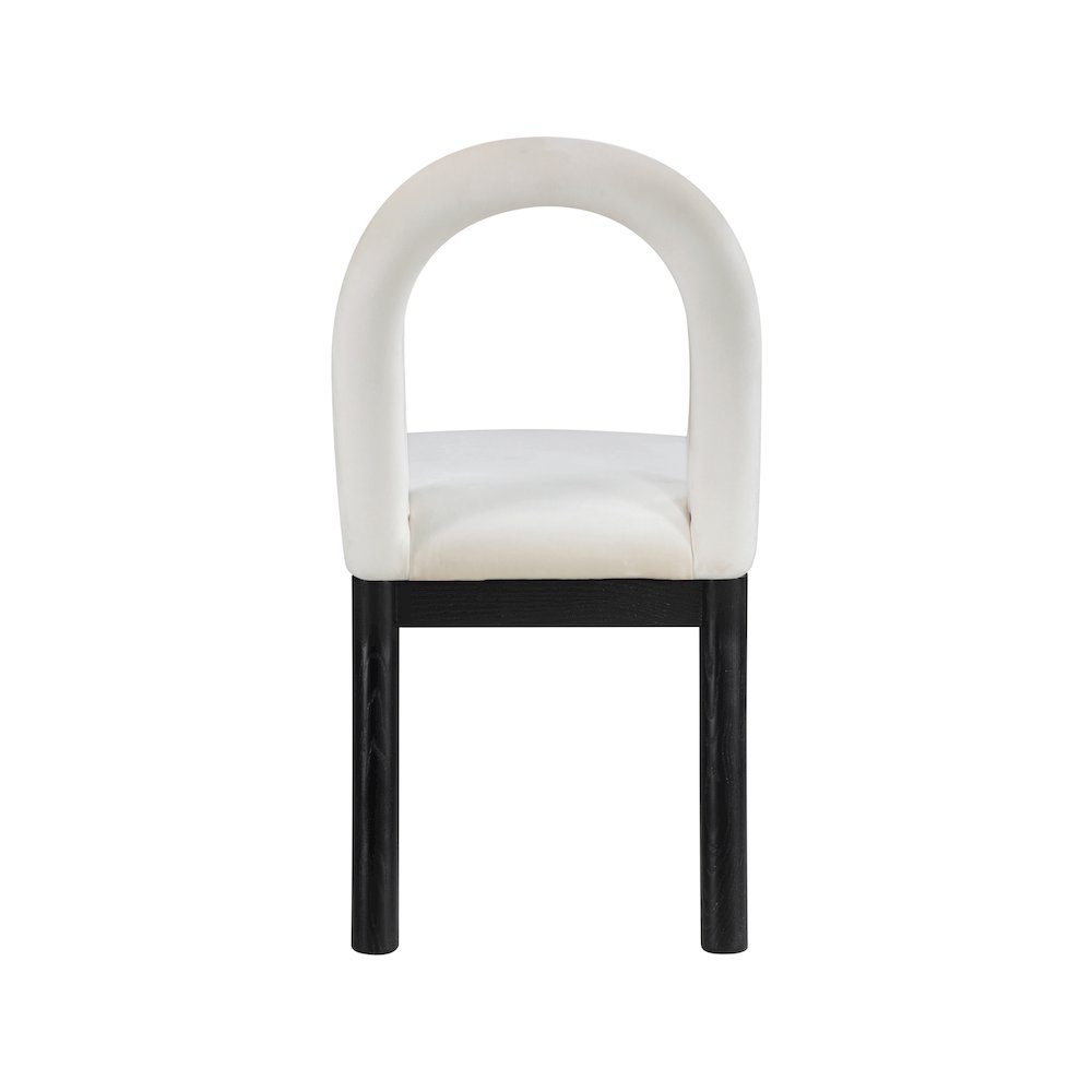 Conrad Cream Velvet Dining Chair. Picture 5