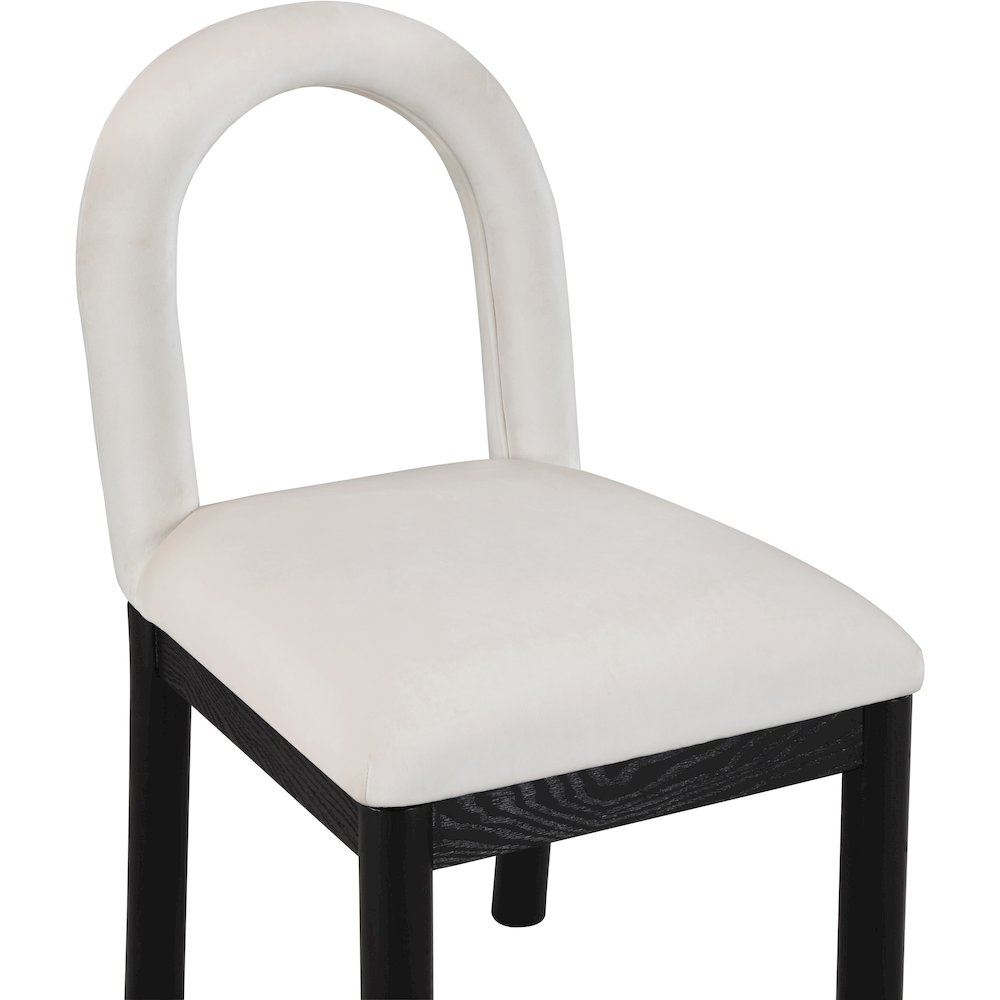 Conrad Cream Velvet Dining Chair. Picture 6