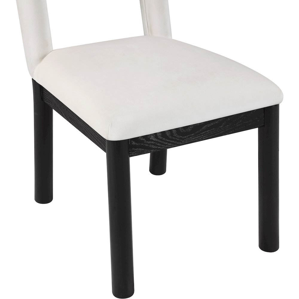 Conrad Cream Velvet Dining Chair. Picture 7