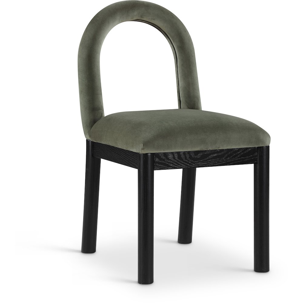 Conrad Green Velvet Dining Chair. Picture 1