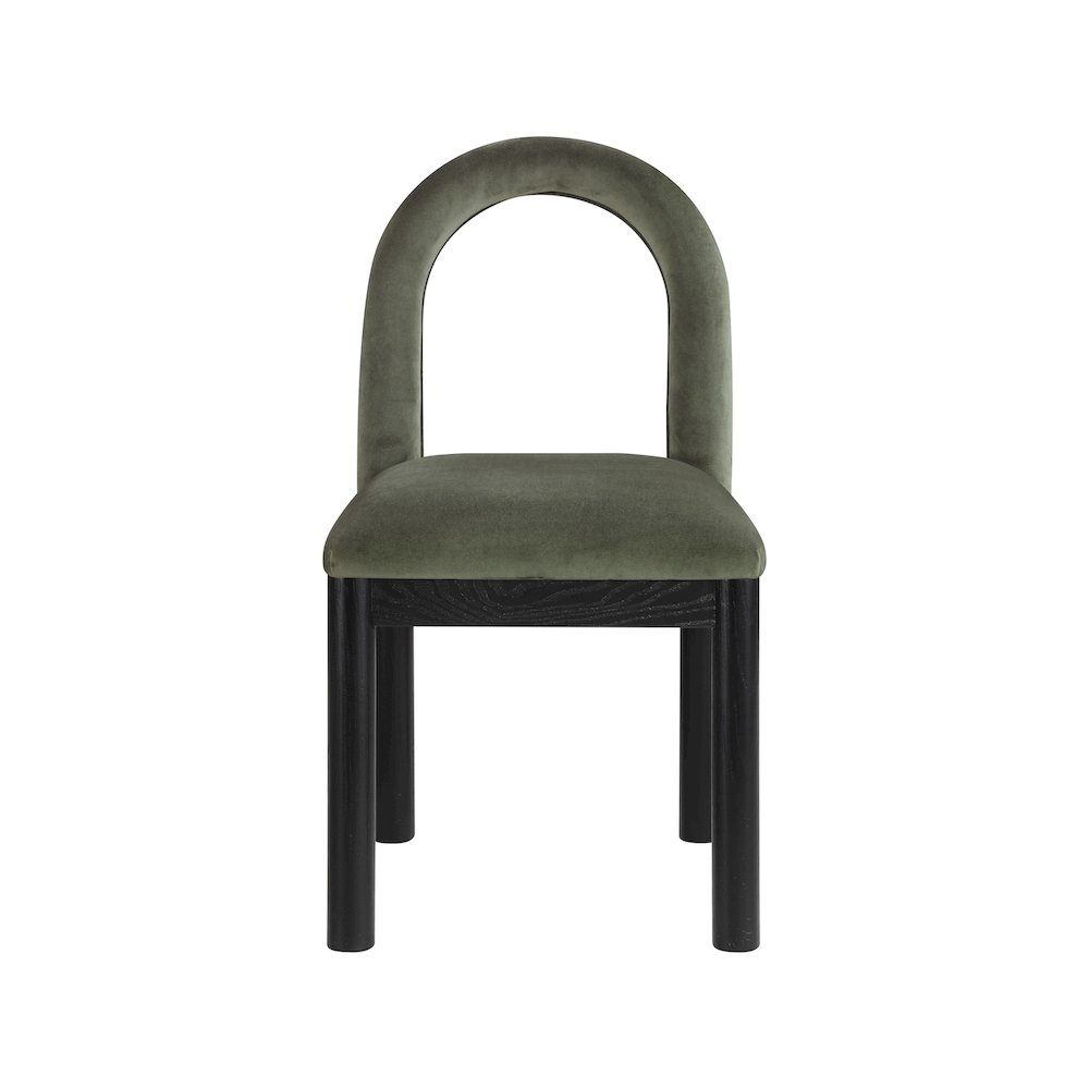 Conrad Green Velvet Dining Chair. Picture 3
