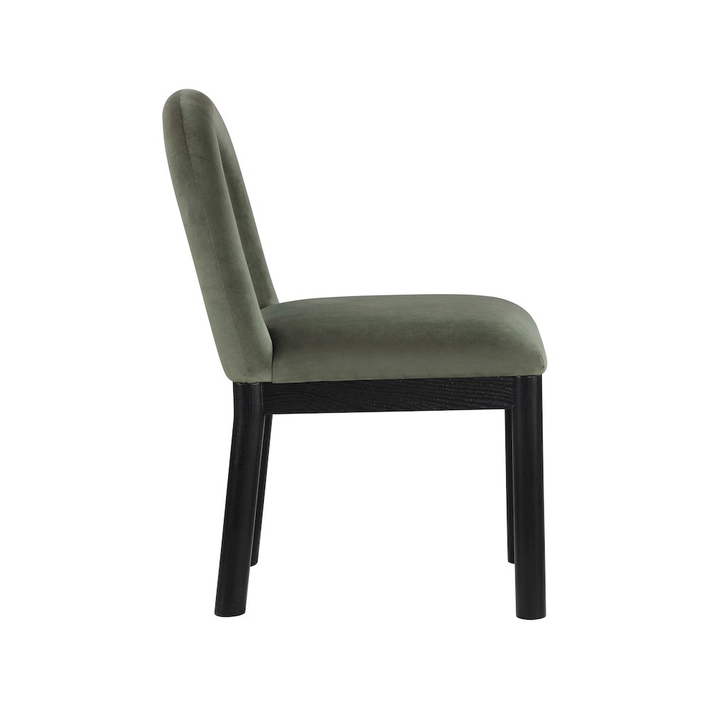 Conrad Green Velvet Dining Chair. Picture 4