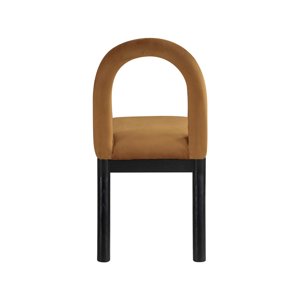 Conrad Saddle Velvet Dining Chair. Picture 5