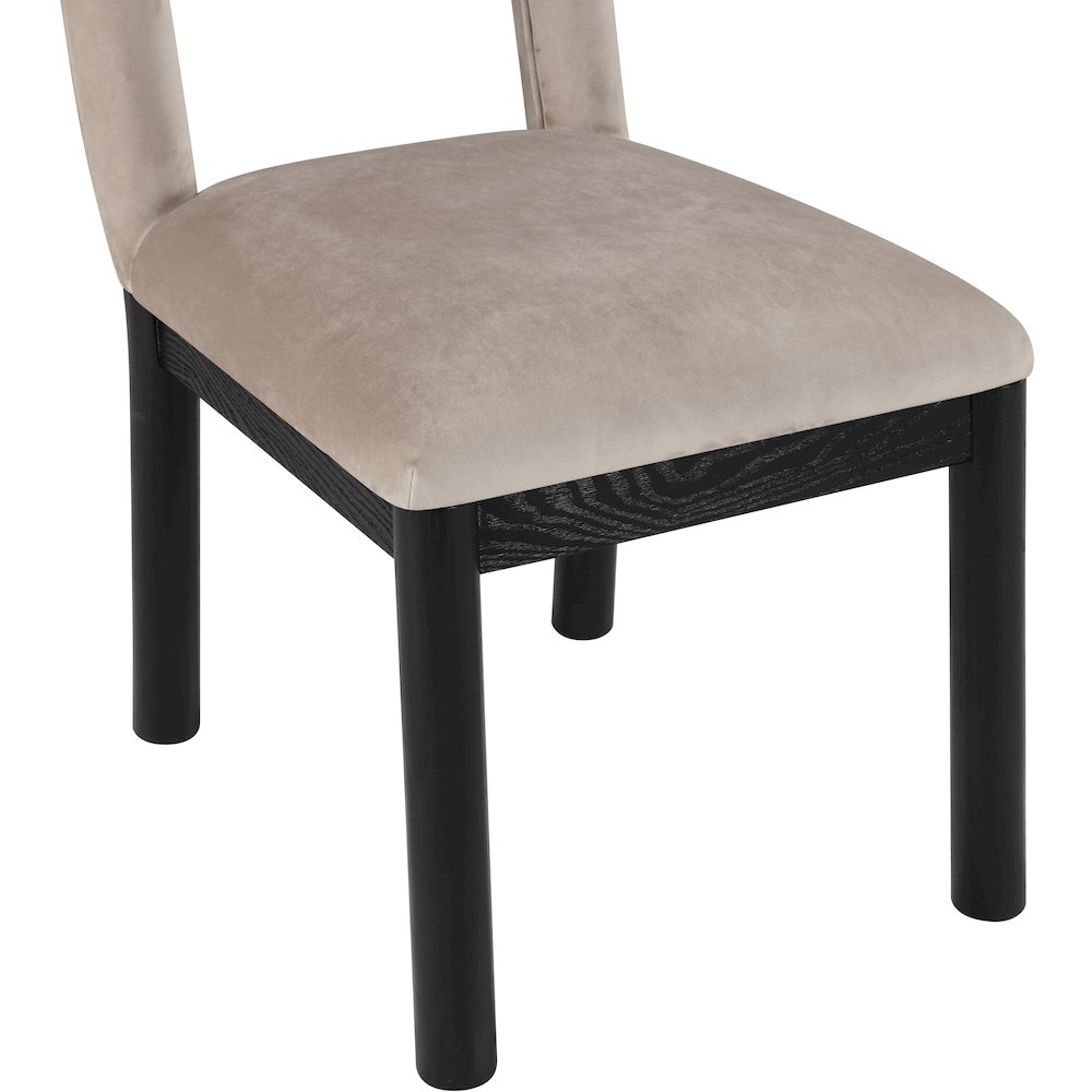 Conrad Taupe Velvet Dining Chair. Picture 7