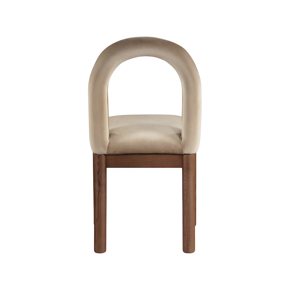 Conrad Beige Velvet Dining Chair. Picture 5