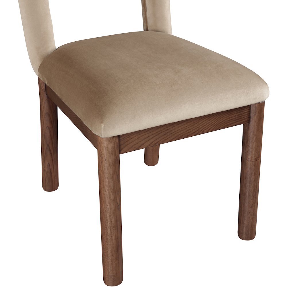 Conrad Beige Velvet Dining Chair. Picture 7