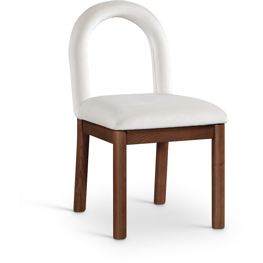 Conrad Cream Velvet Dining Chair. Picture 1