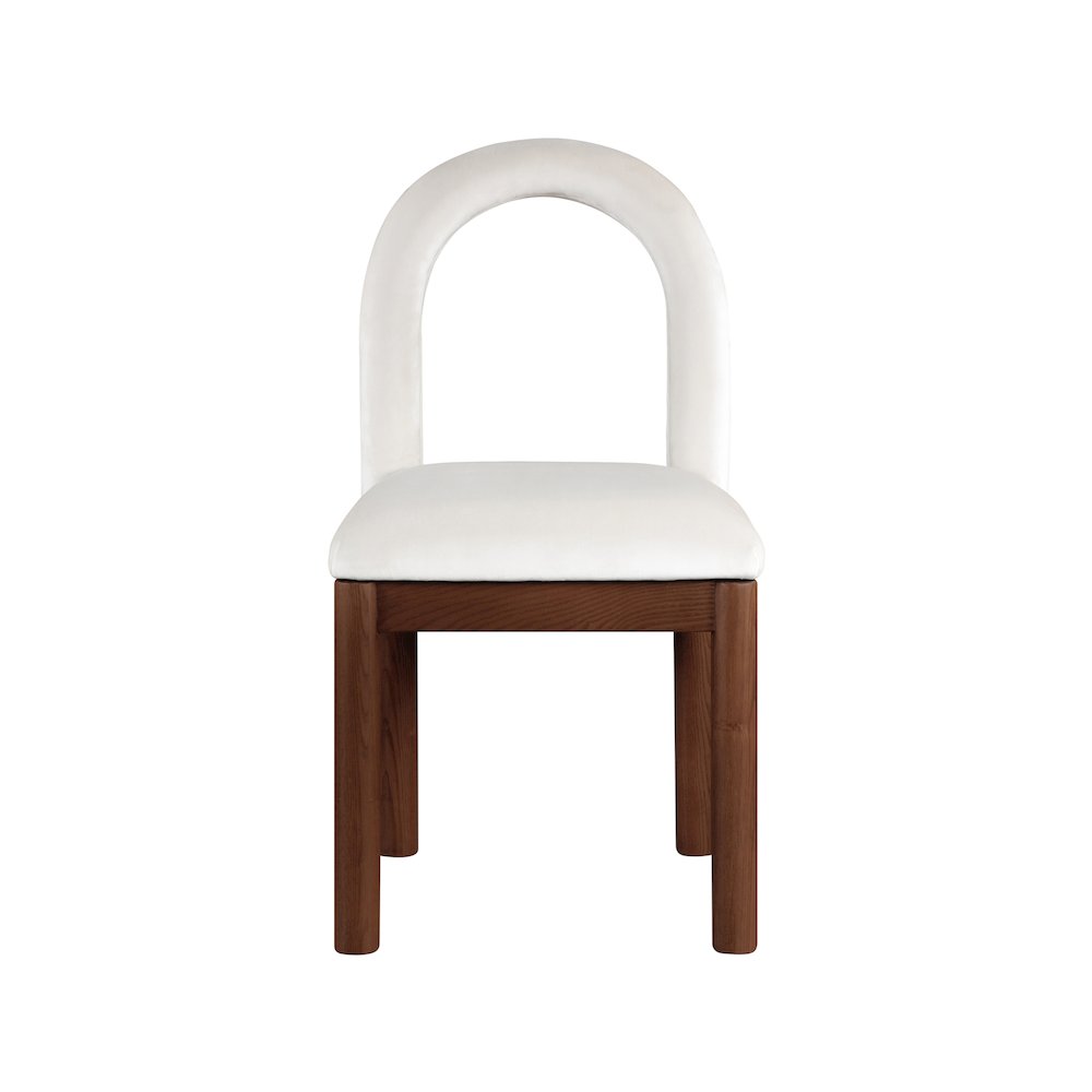 Conrad Cream Velvet Dining Chair. Picture 3