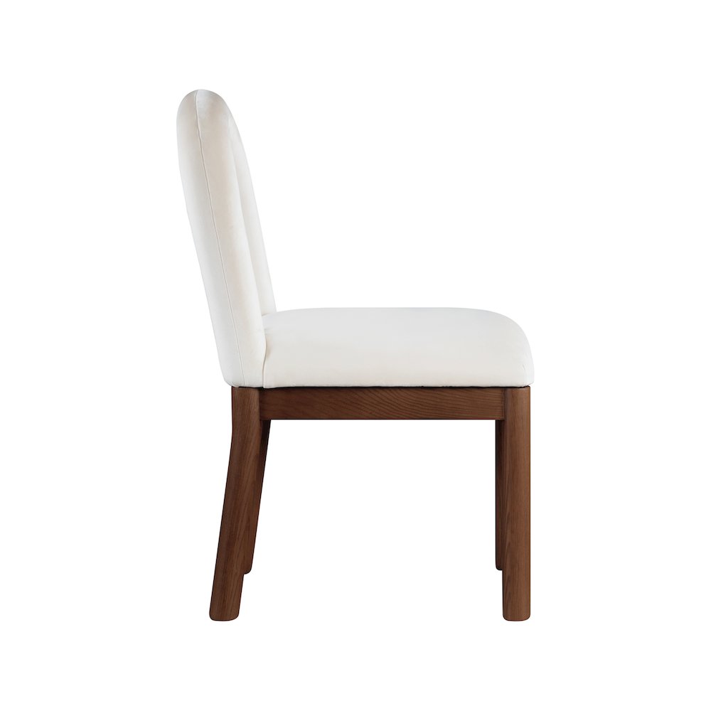 Conrad Cream Velvet Dining Chair. Picture 4
