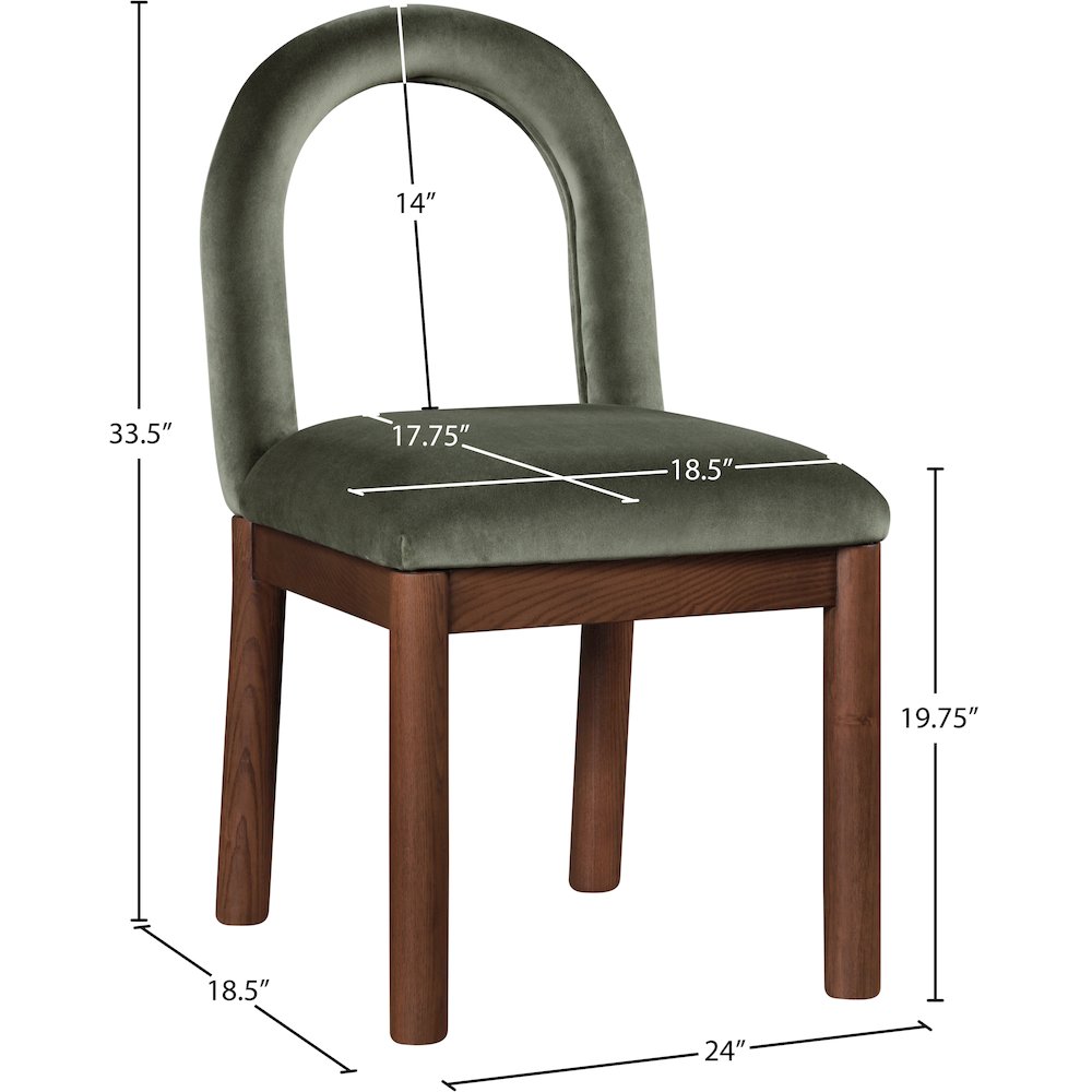 Conrad Green Velvet Dining Chair. Picture 8