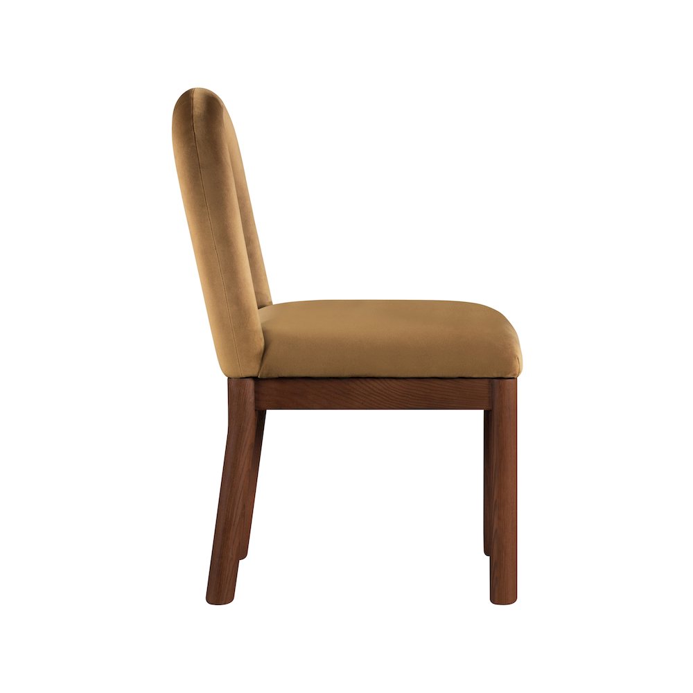 Conrad Saddle Velvet Dining Chair. Picture 4