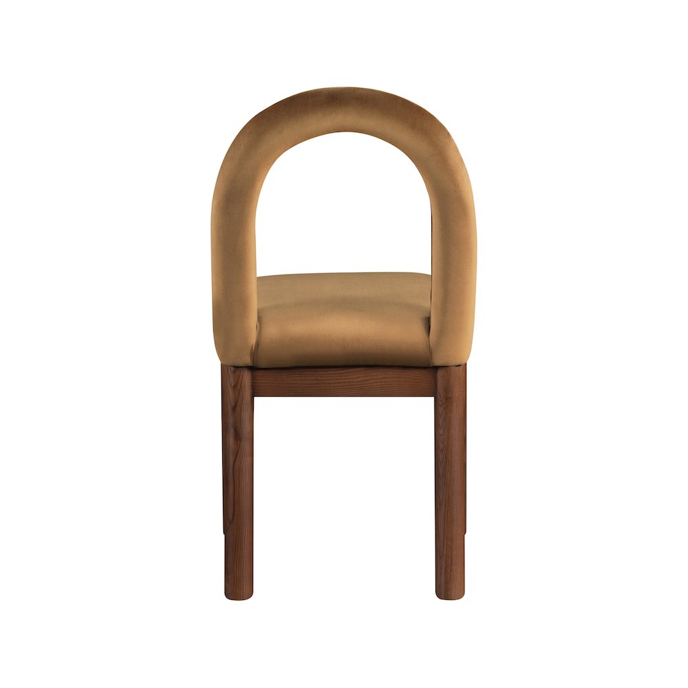 Conrad Saddle Velvet Dining Chair. Picture 5