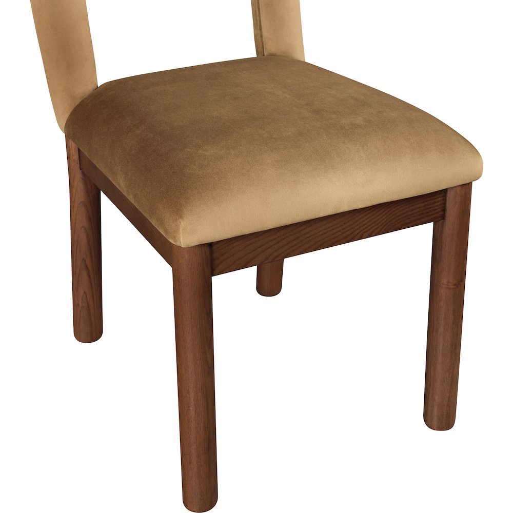Conrad Saddle Velvet Dining Chair. Picture 7