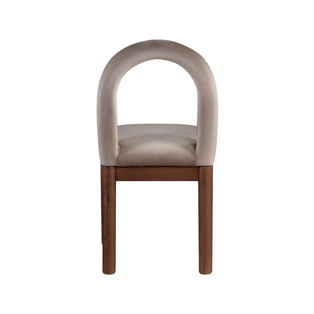 Conrad Taupe Velvet Dining Chair. Picture 5
