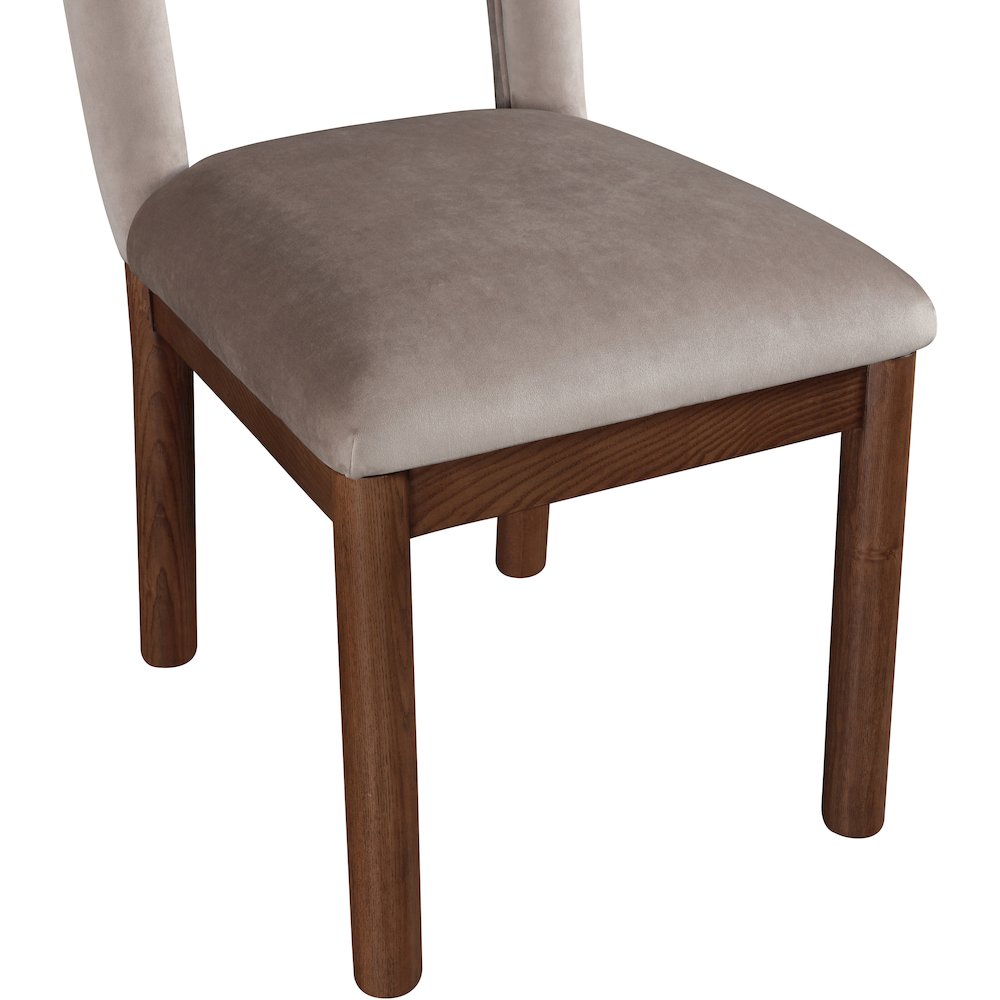 Conrad Taupe Velvet Dining Chair. Picture 7