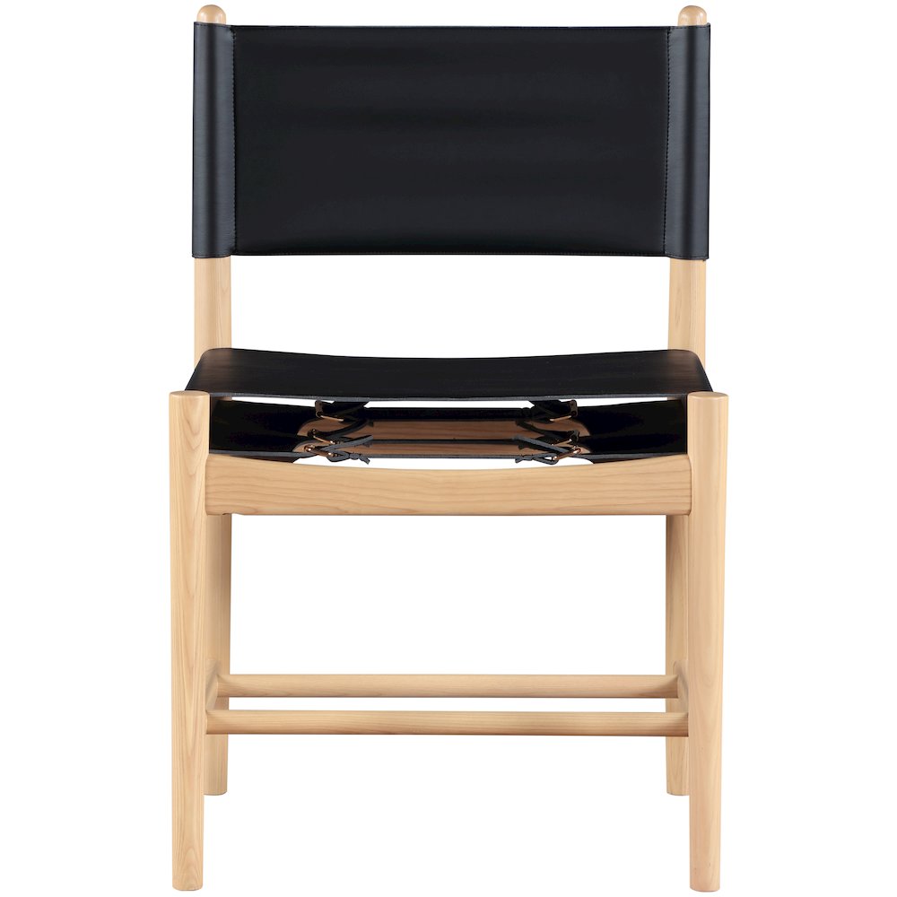 Rawlins Black Vegan Leather Upholstered Dining Chair, Set of 2. Picture 3