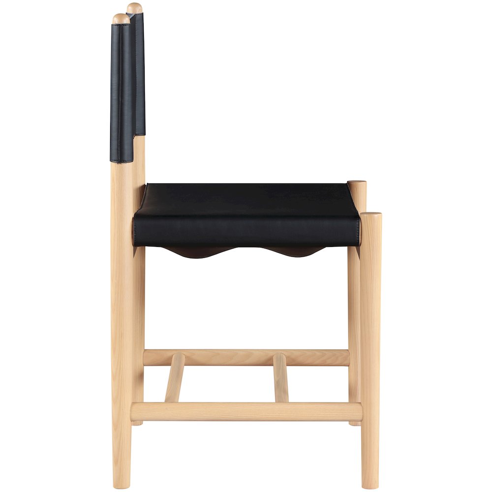 Rawlins Black Vegan Leather Upholstered Dining Chair, Set of 2. Picture 4