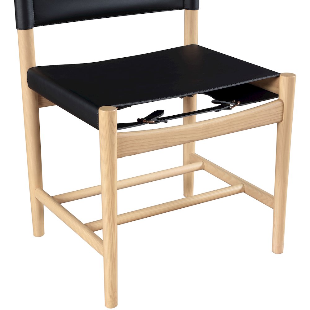 Rawlins Black Vegan Leather Upholstered Dining Chair, Set of 2. Picture 9