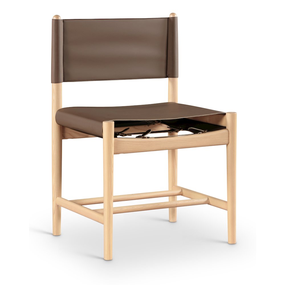 Rawlins Brown Vegan Leather Upholstered Dining Chair, Set of 2. Picture 2