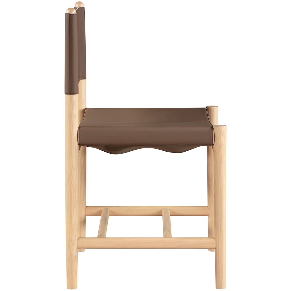 Rawlins Brown Vegan Leather Upholstered Dining Chair, Set of 2. Picture 4