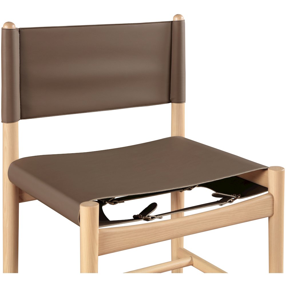Rawlins Brown Vegan Leather Upholstered Dining Chair, Set of 2. Picture 6