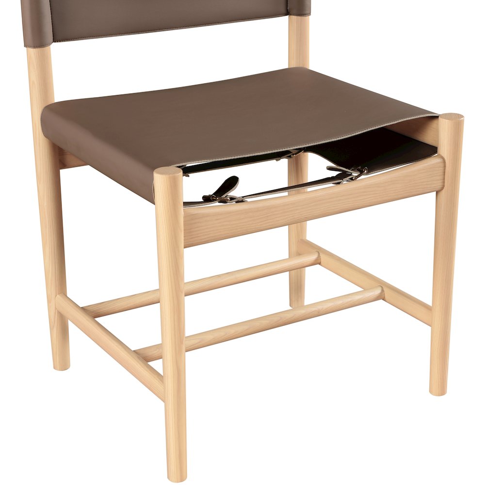 Rawlins Brown Vegan Leather Upholstered Dining Chair, Set of 2. Picture 9