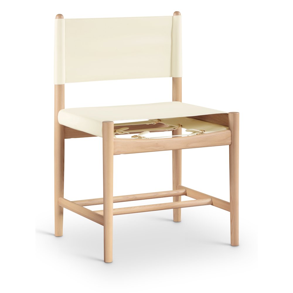 Rawlins Cream Vegan Leather Upholstered Dining Chair, Set of 2. Picture 2