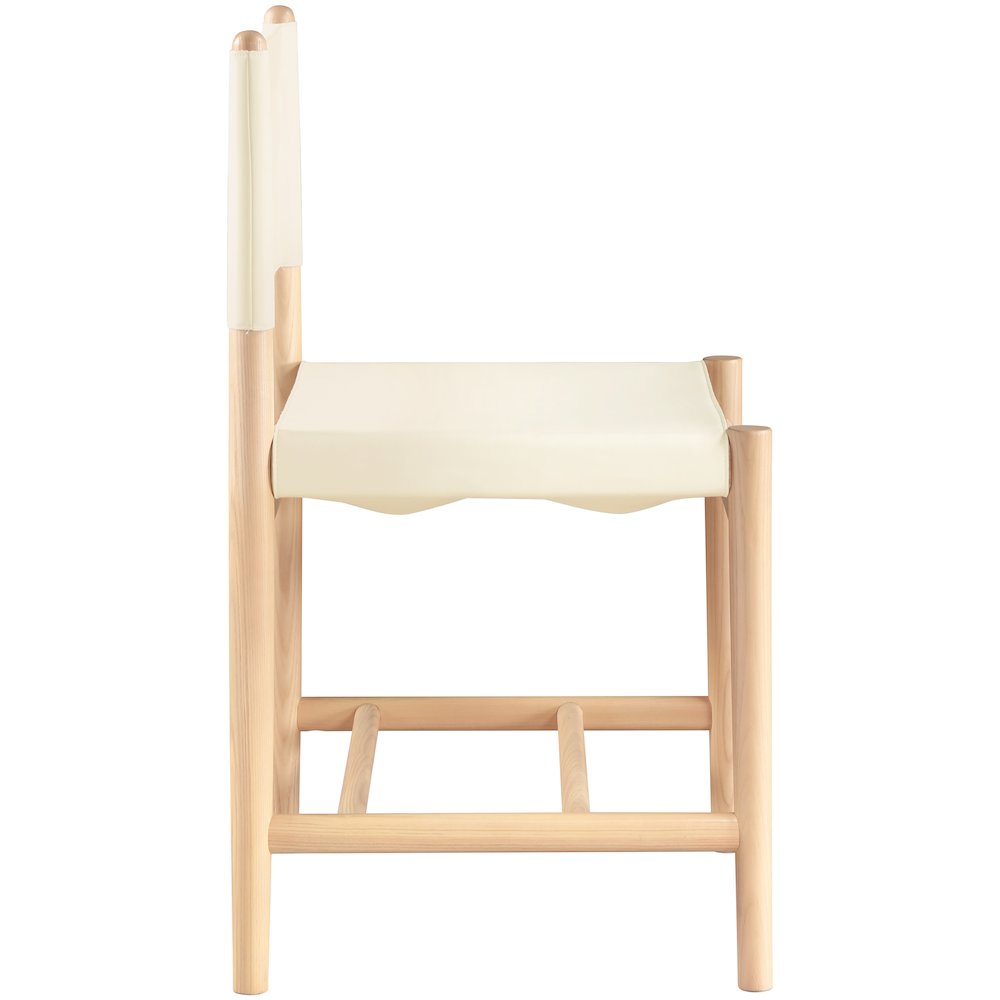 Rawlins Cream Vegan Leather Upholstered Dining Chair, Set of 2. Picture 4