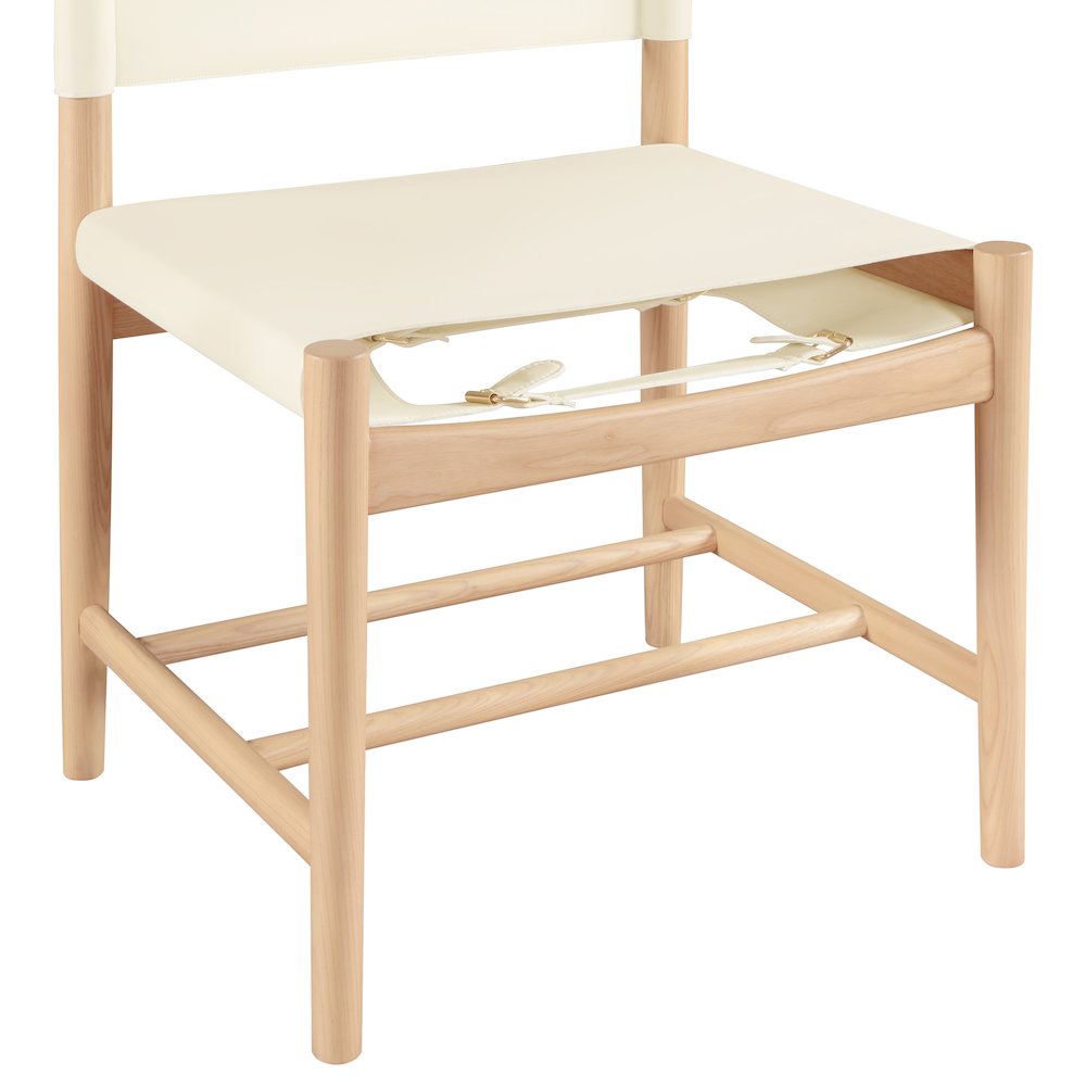 Rawlins Cream Vegan Leather Upholstered Dining Chair, Set of 2. Picture 9