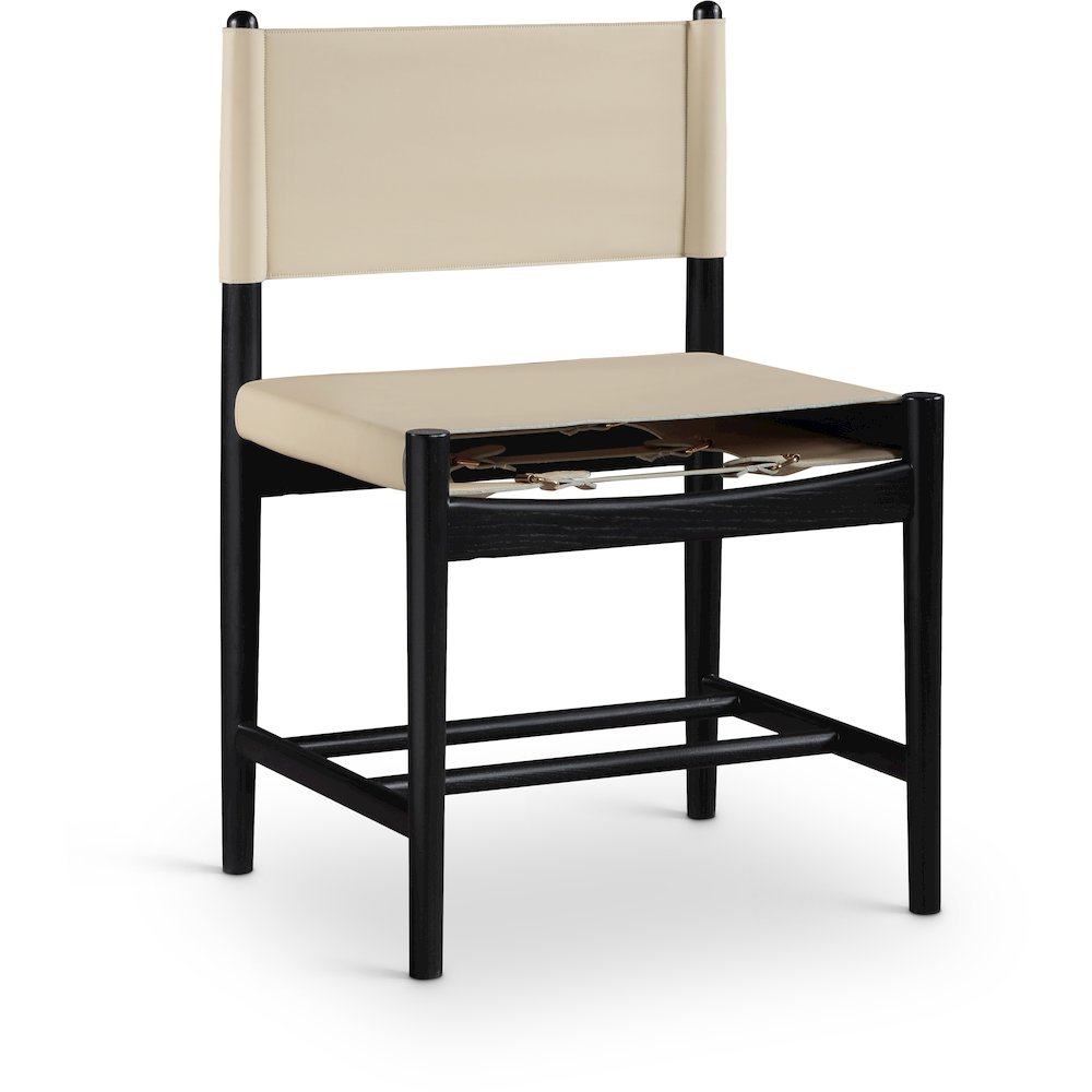 Rawlins Beige Vegan Leather Upholstered Dining Chair, Set of 2. Picture 2