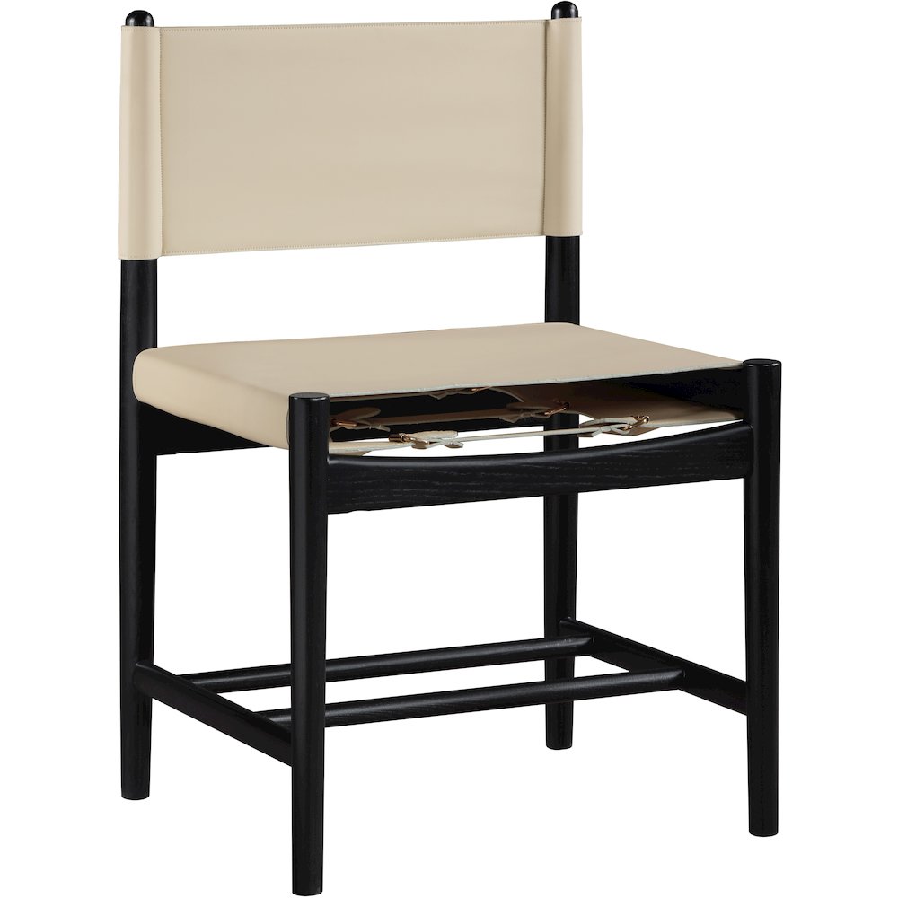 Rawlins Beige Vegan Leather Upholstered Dining Chair, Set of 2. Picture 3
